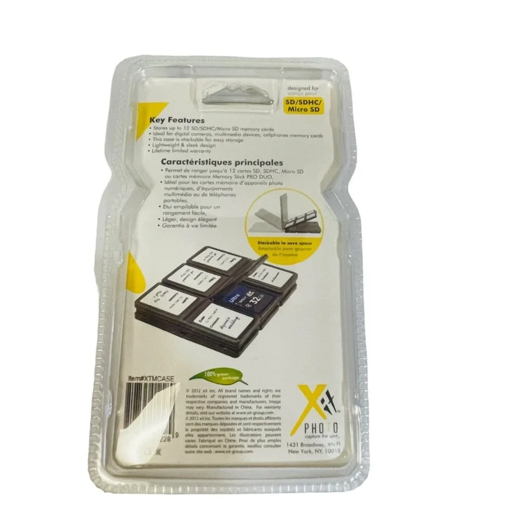 12 Pc. Foldable Memory Card Case For SD/SDHC/Micro SD Cards‎ By Xit